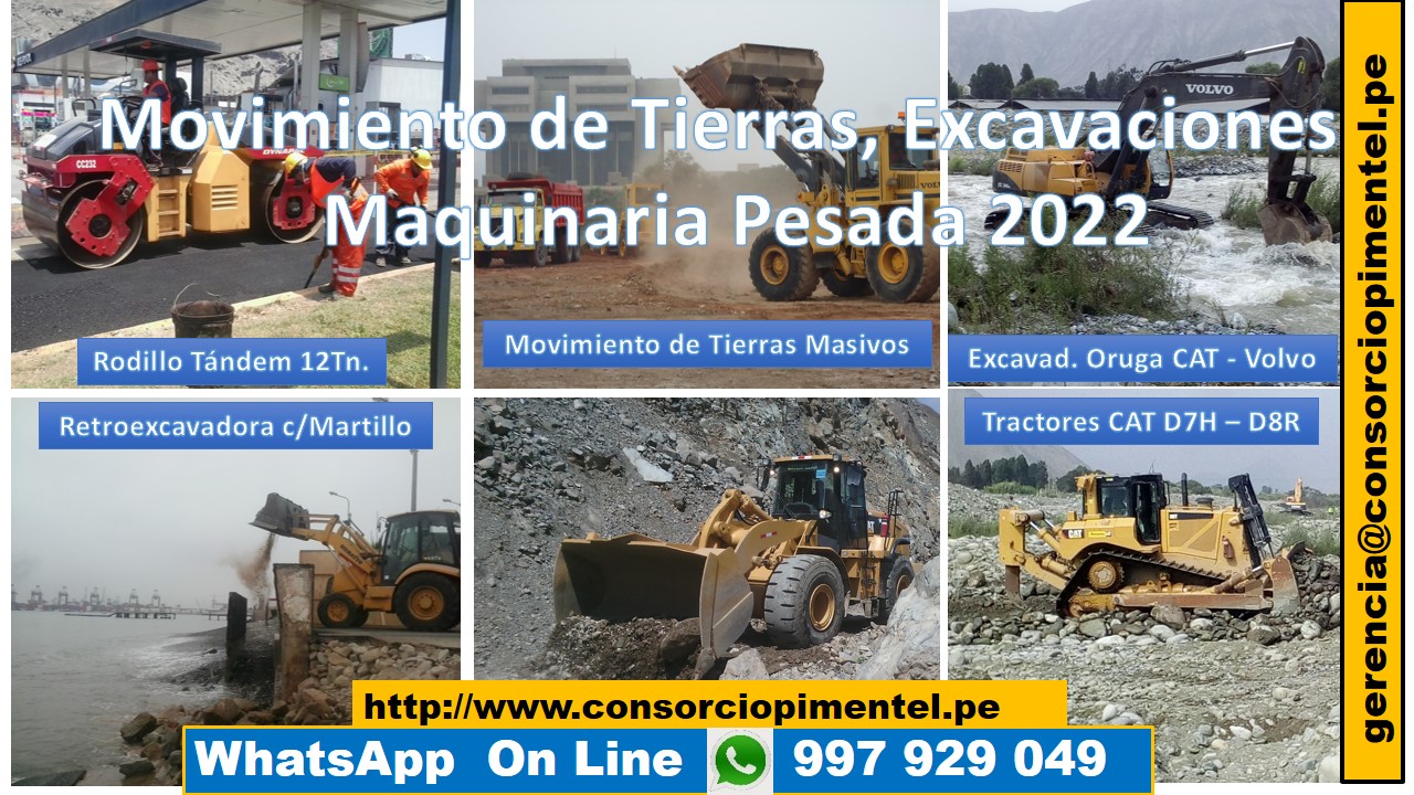 Chiclayo Alquiler de Maquinaria, Movimiento de Tierras Masivos Perú 2022